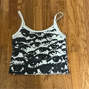 ON HOLD Brandy Melville Black and White Eye Print Camisole